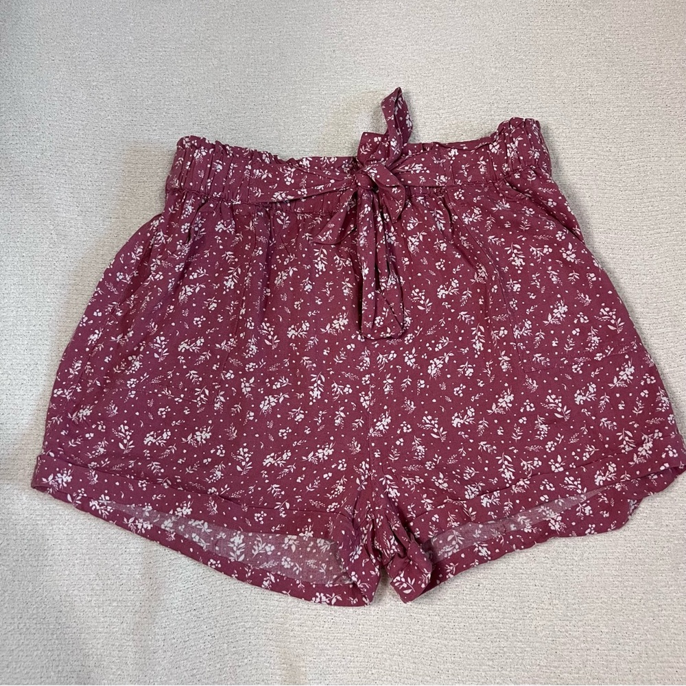 Kohl's Red and White High Waist Shorts